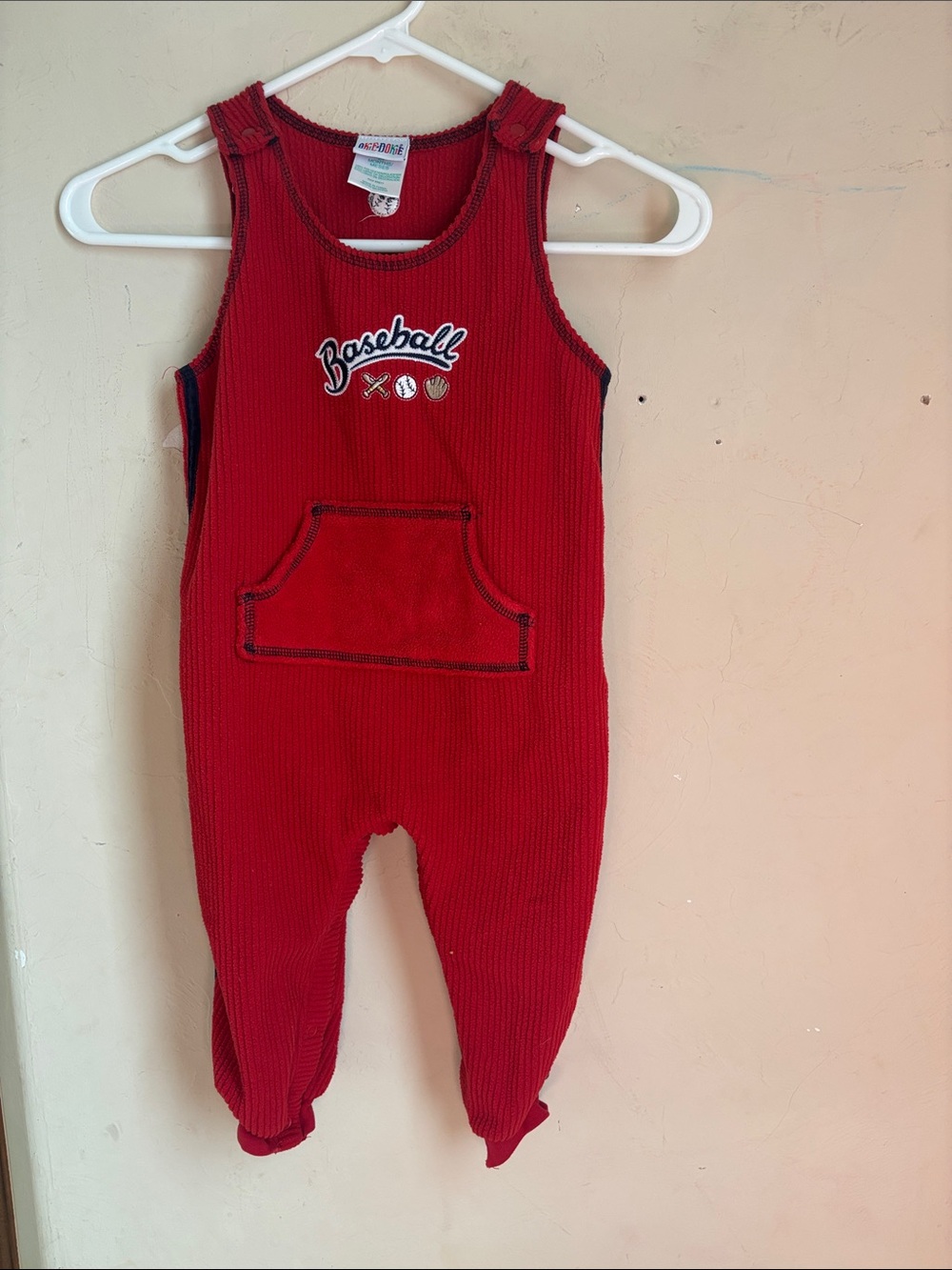 Vintage okie dokie baseball overalls! 24 months